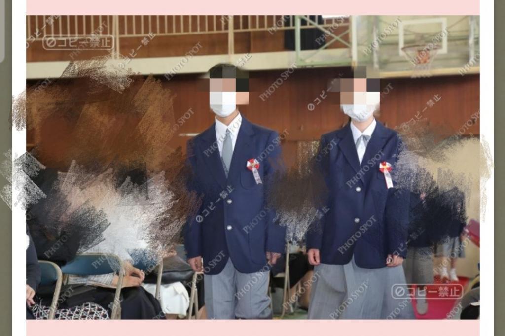 中学校入学式写真