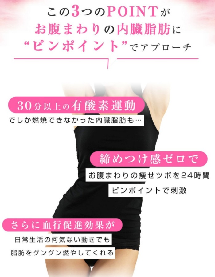 ベルミススリムトップの痩せツボ機能